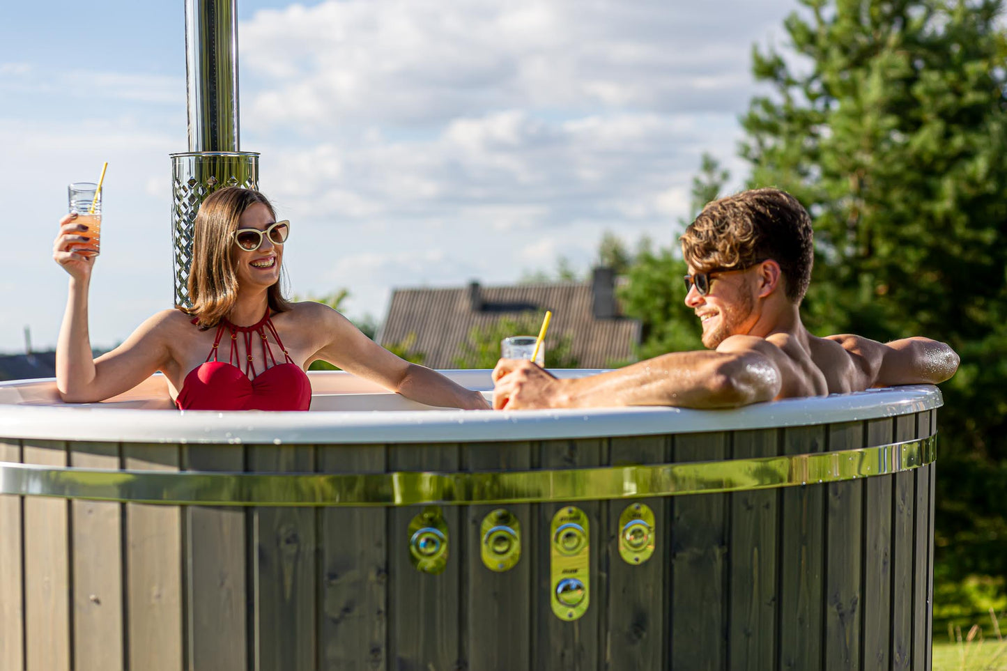 Deluxe Wood Fired Hot Tub Spa