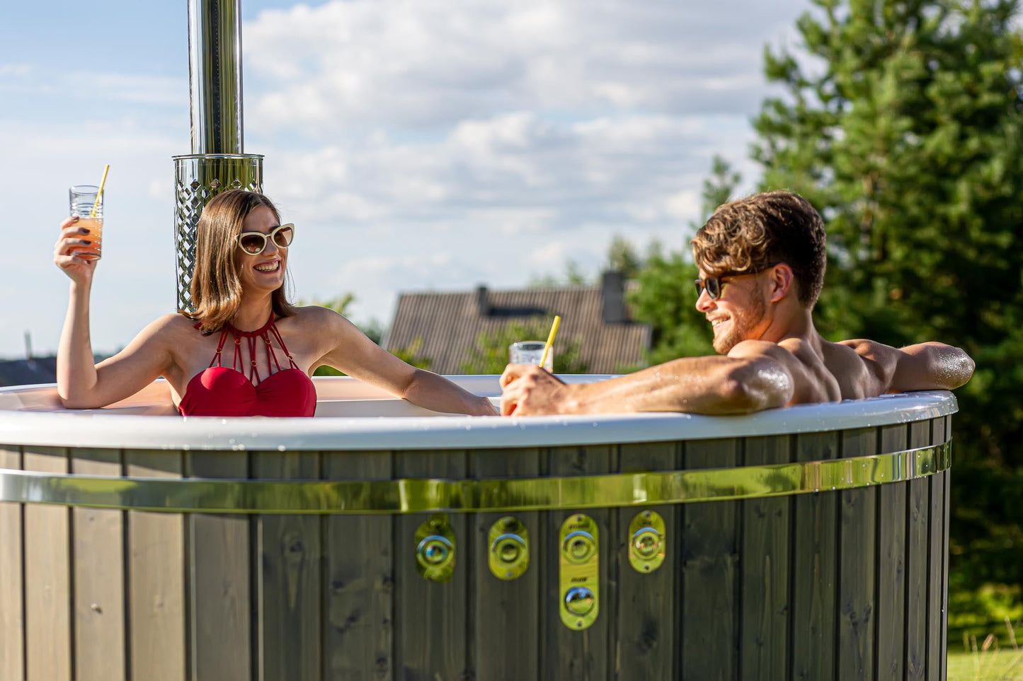 Elite No Electrics Wood Fired Hot Tub Spa