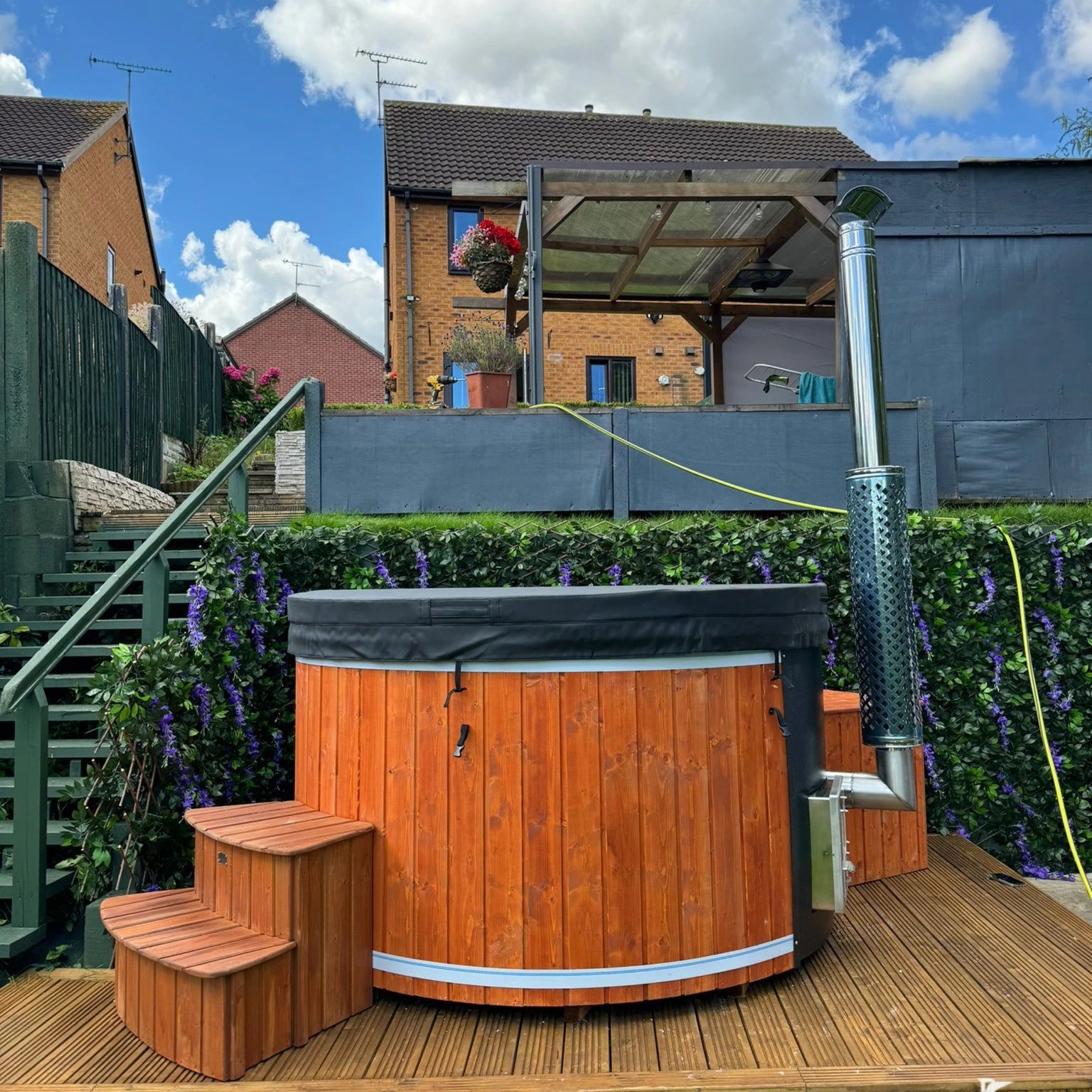 Deluxe Wood Fired Hot Tub Spa