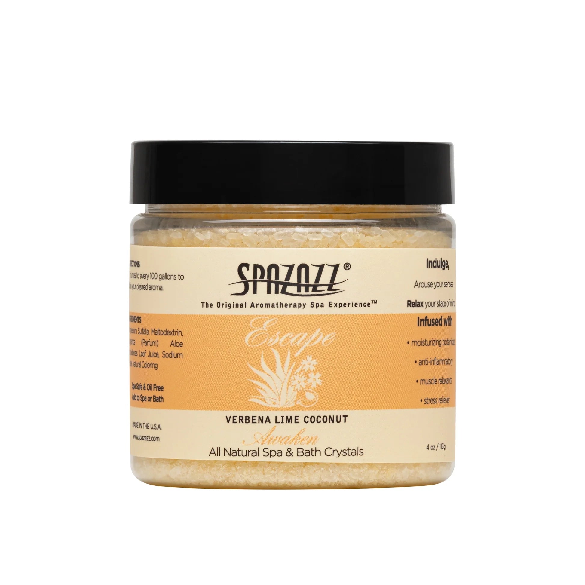Spazazz Escape Verbena Lime Coconut Hot Tub Spa Fragrance