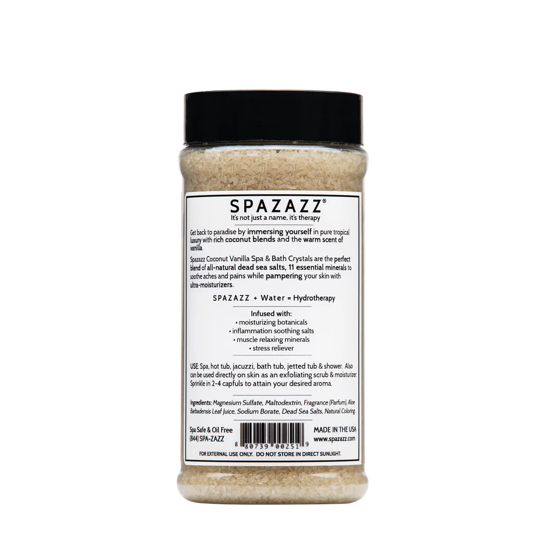 Spazazz Botanicals Exotic Coconut Vanilla Hot Tub Spa Fragrance