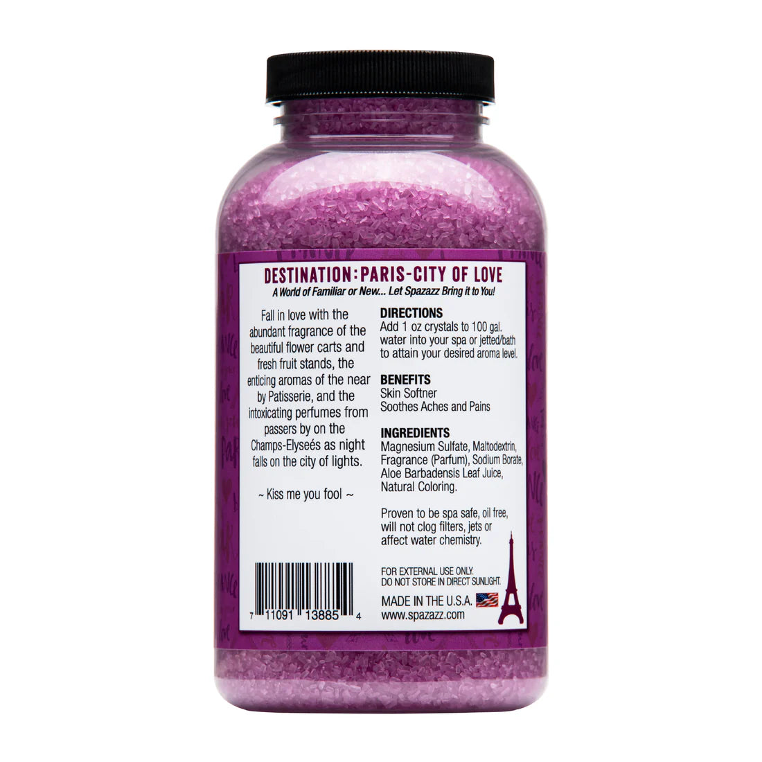 Spazazz Destination: Paris Hot Tub Spa Fragrance