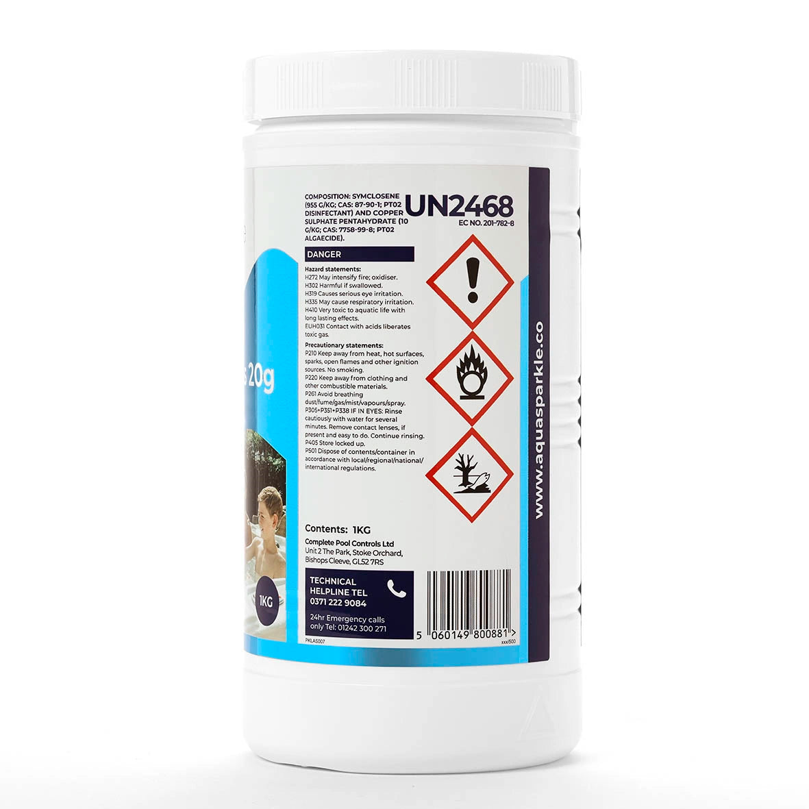 Aquasparkle Multifunctional 20g Chlorine Tablets 1kg