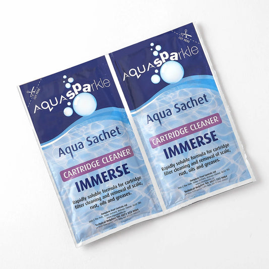 Aquasparkle Immerse Hot Tub Filter Cartridge Cleaner Sachet