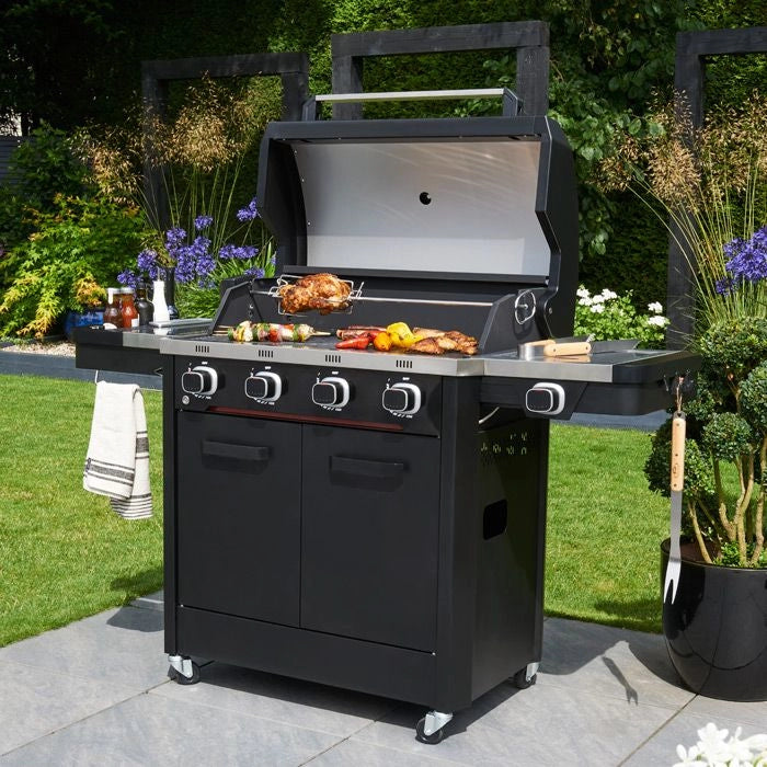 Norfolk Grills Infinity Gas Cooker BBQ with Cabinet & Side Burner