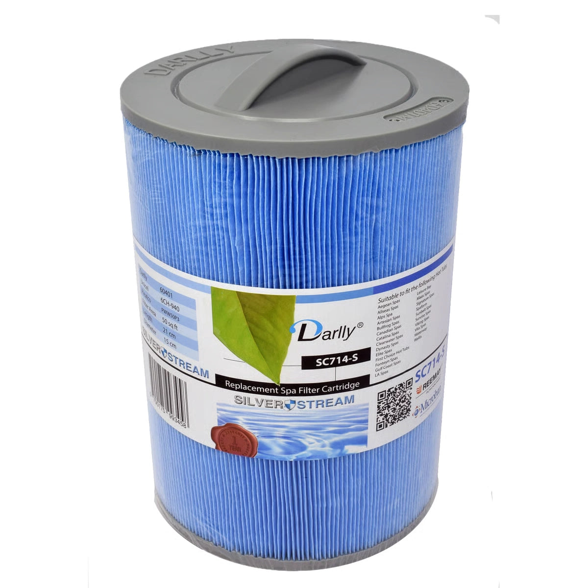Darlly SilverStream Anti-Bacterial SC714-S Hot Tub Filter for Superior Spas Miami Spas