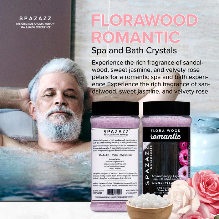 Spazazz Botanicals Romantic Flora Wood Hot Tub Spa Fragrance