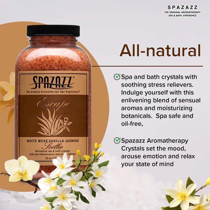 Spazazz Escape White Musk Vanilla Jasmine Hot Tub Spa Fragrance