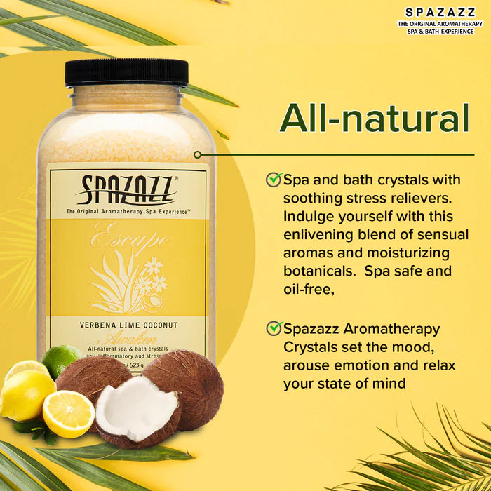Spazazz Escape Verbena Lime Coconut Hot Tub Spa Fragrance
