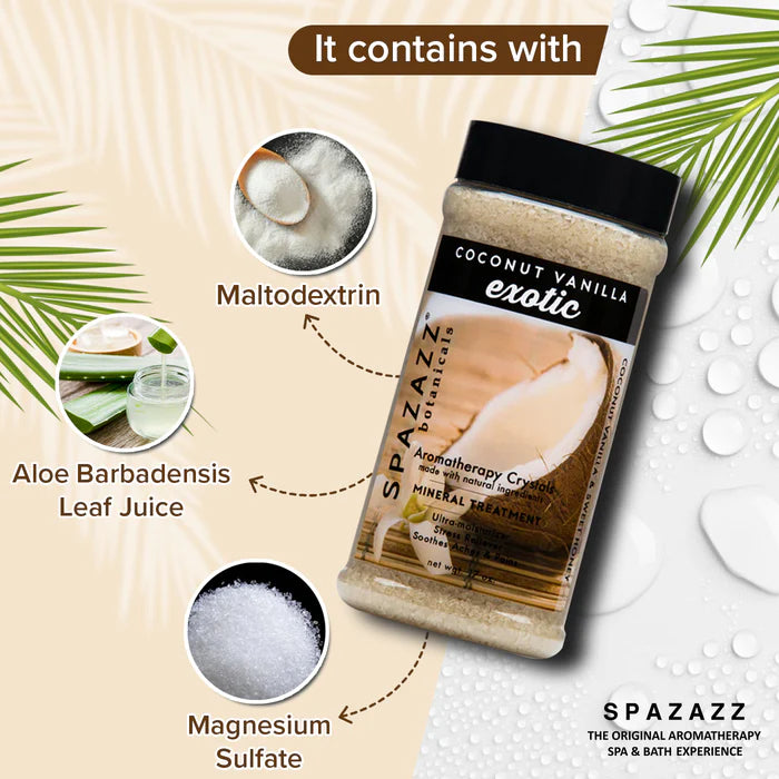 Spazazz Botanicals Exotic Coconut Vanilla Hot Tub Spa Fragrance