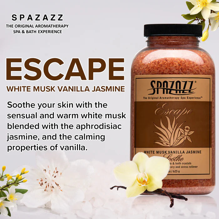 Spazazz Escape White Musk Vanilla Jasmine Hot Tub Spa Fragrance