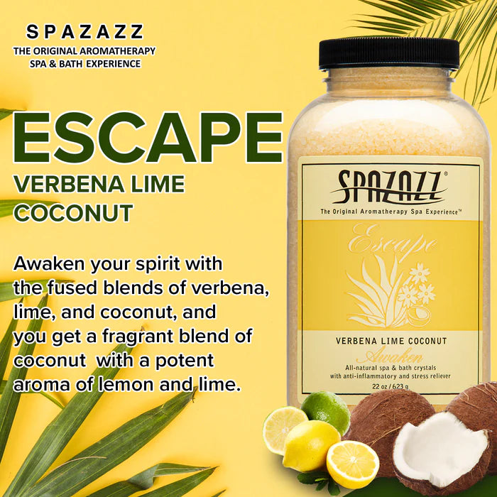 Spazazz Escape Verbena Lime Coconut Hot Tub Spa Fragrance