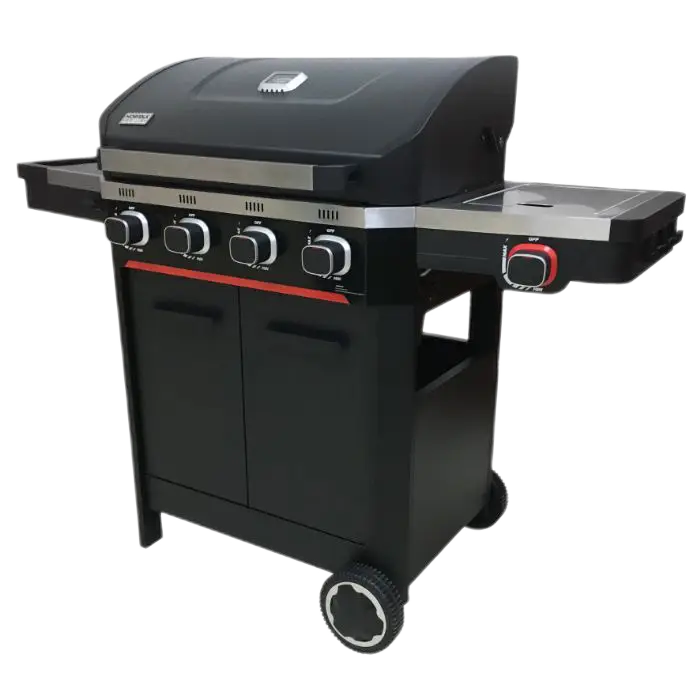 Norfolk Grills Atlas Gas Cooker BBQ with Cabinet & Side Burner